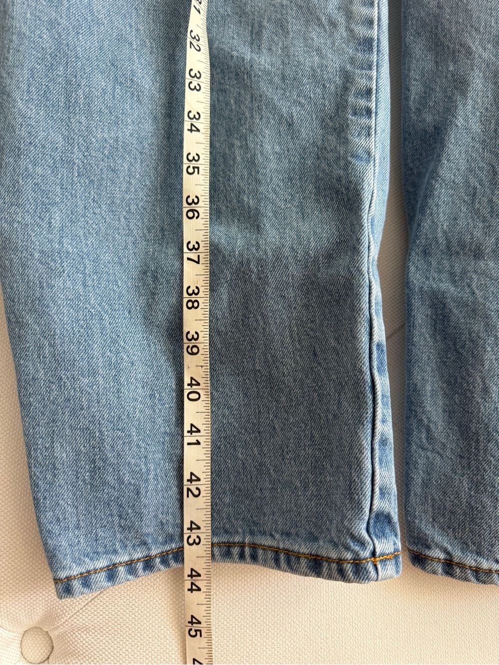 Alaïa High-Rise Round Denim Jeans / Pants in Blue Size FR 36 - Picture 11 of 11